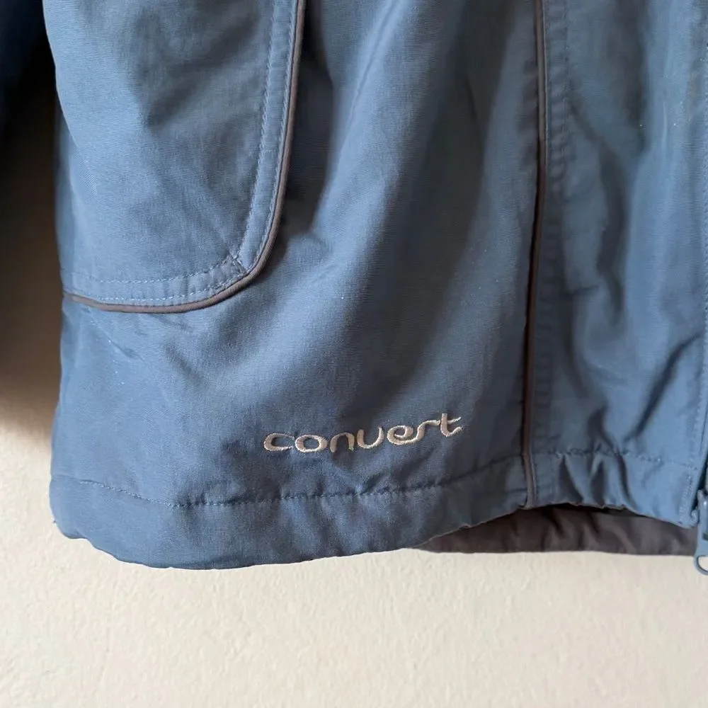 Columbia Men's Slate Blue Hooded Ski Jacket - Insulated Snow Coat Medium